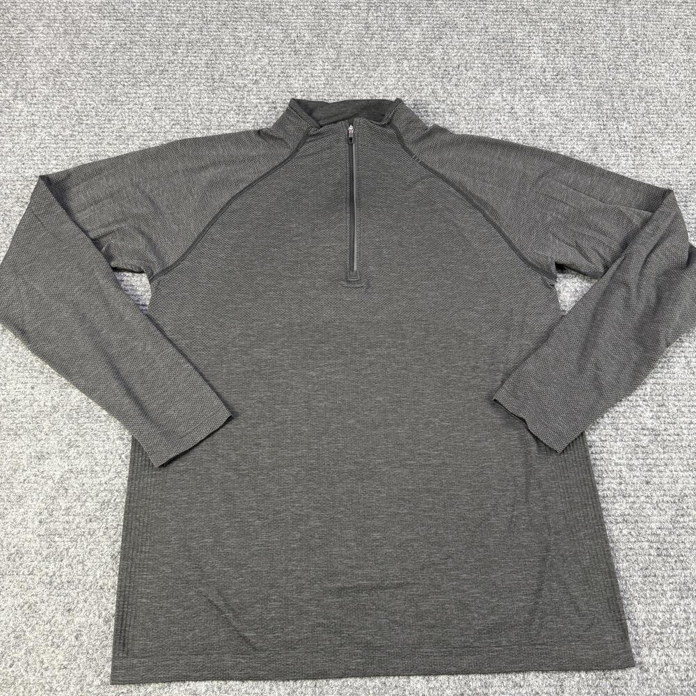 Lululemon Pullover Mens Large Gray Half Zip Running Athletic Training Top